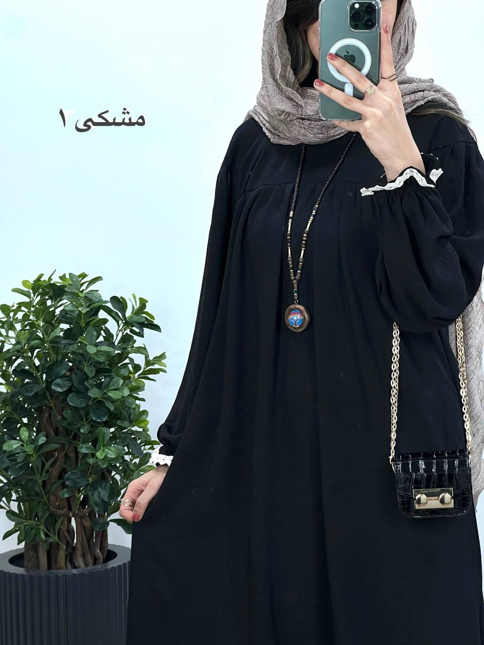 مانتو عبایی بلند رایلی 5 کد 3026