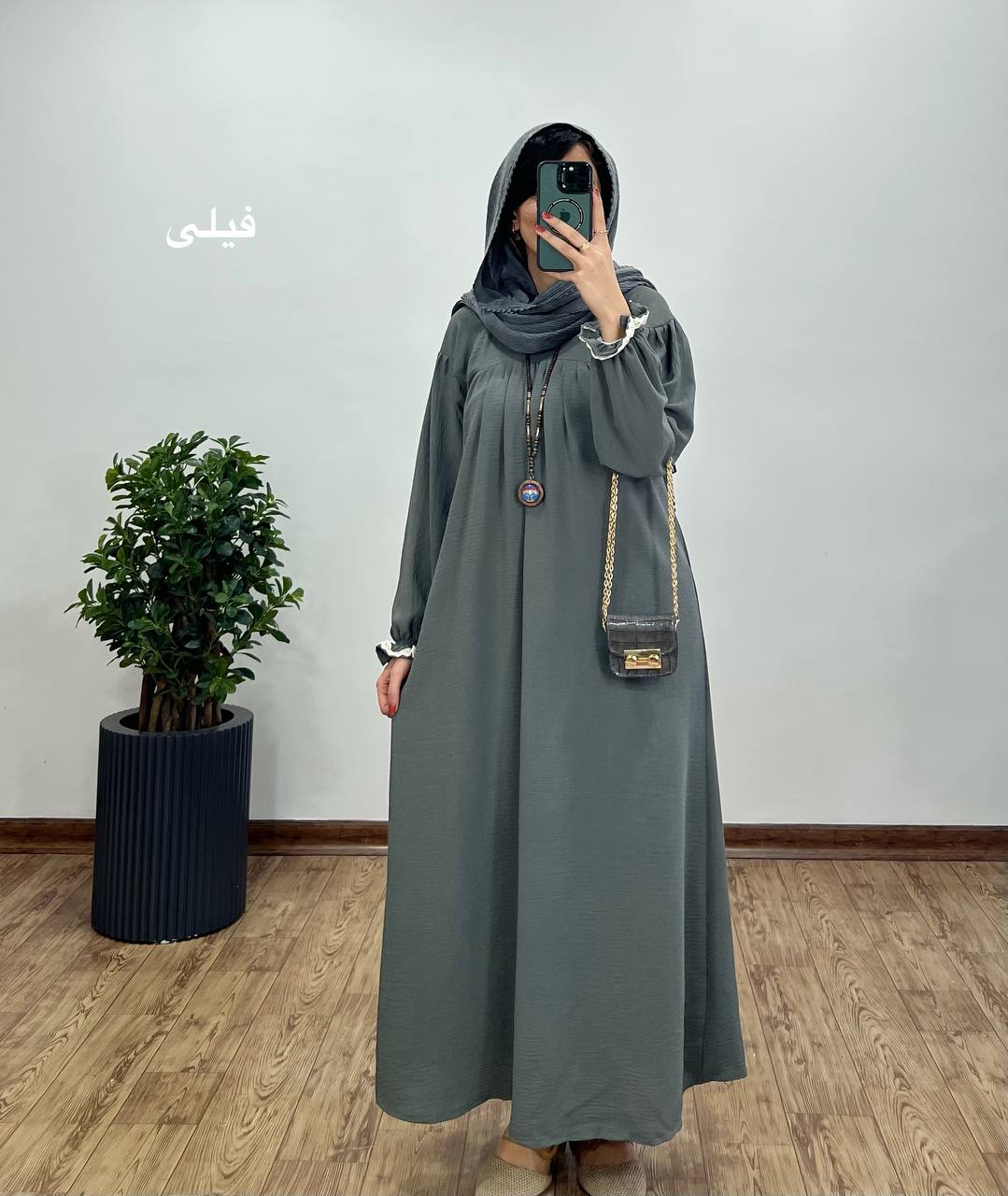 مانتو عبایی بلند رایلی 5 کد 3026