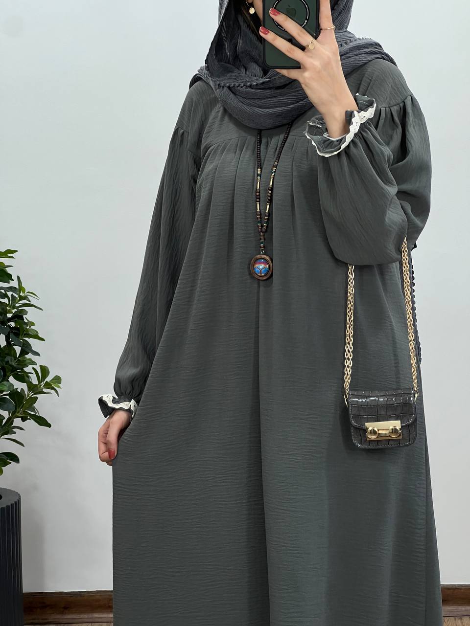 مانتو عبایی بلند رایلی 5 کد 3026