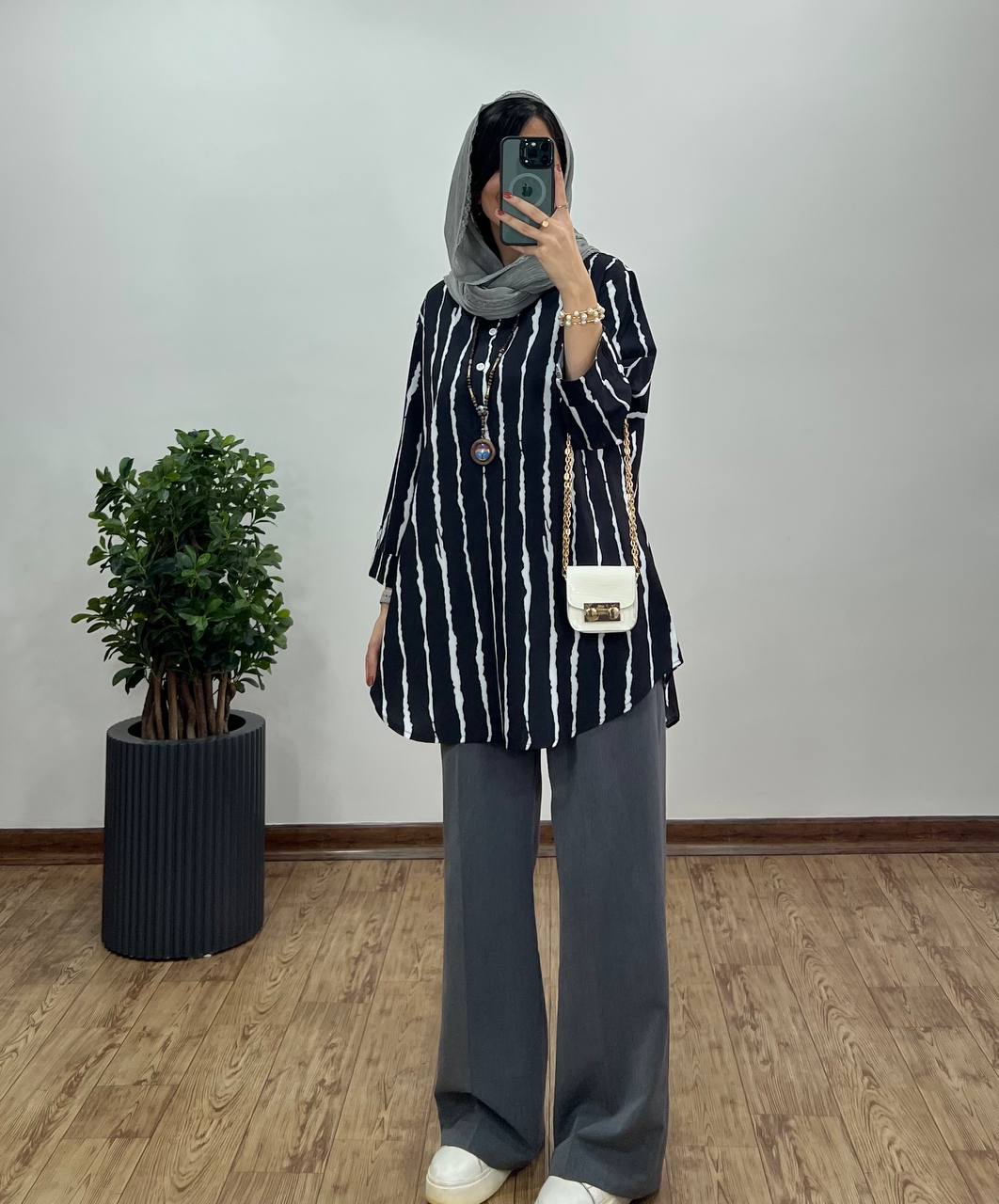 تونیک مانتویی جلوبسته پری کد 3031