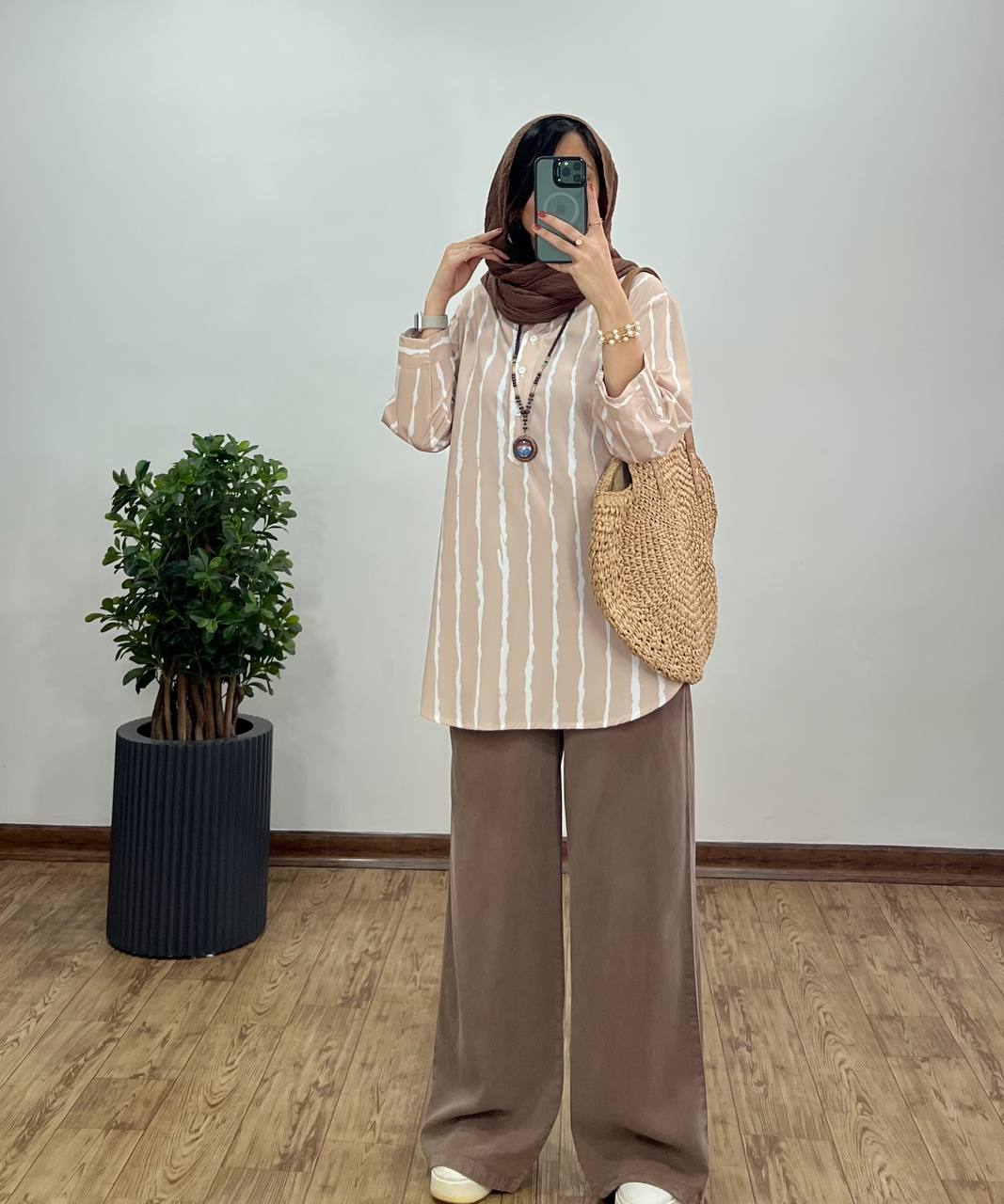 تونیک مانتویی جلوبسته پری کد 3031