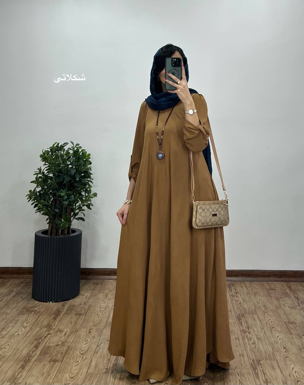 پیراهن مانتویی بلند دلفان 2