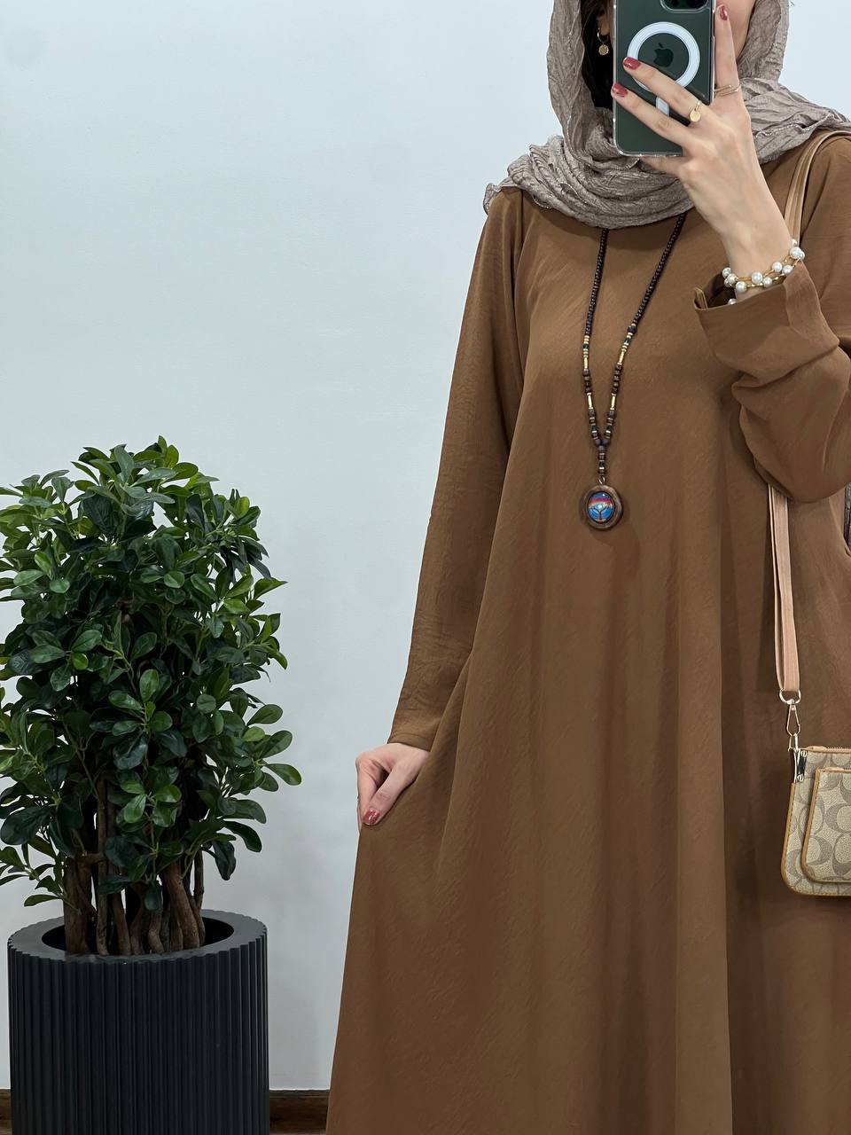 پیراهن مانتویی بلند دلفان 1