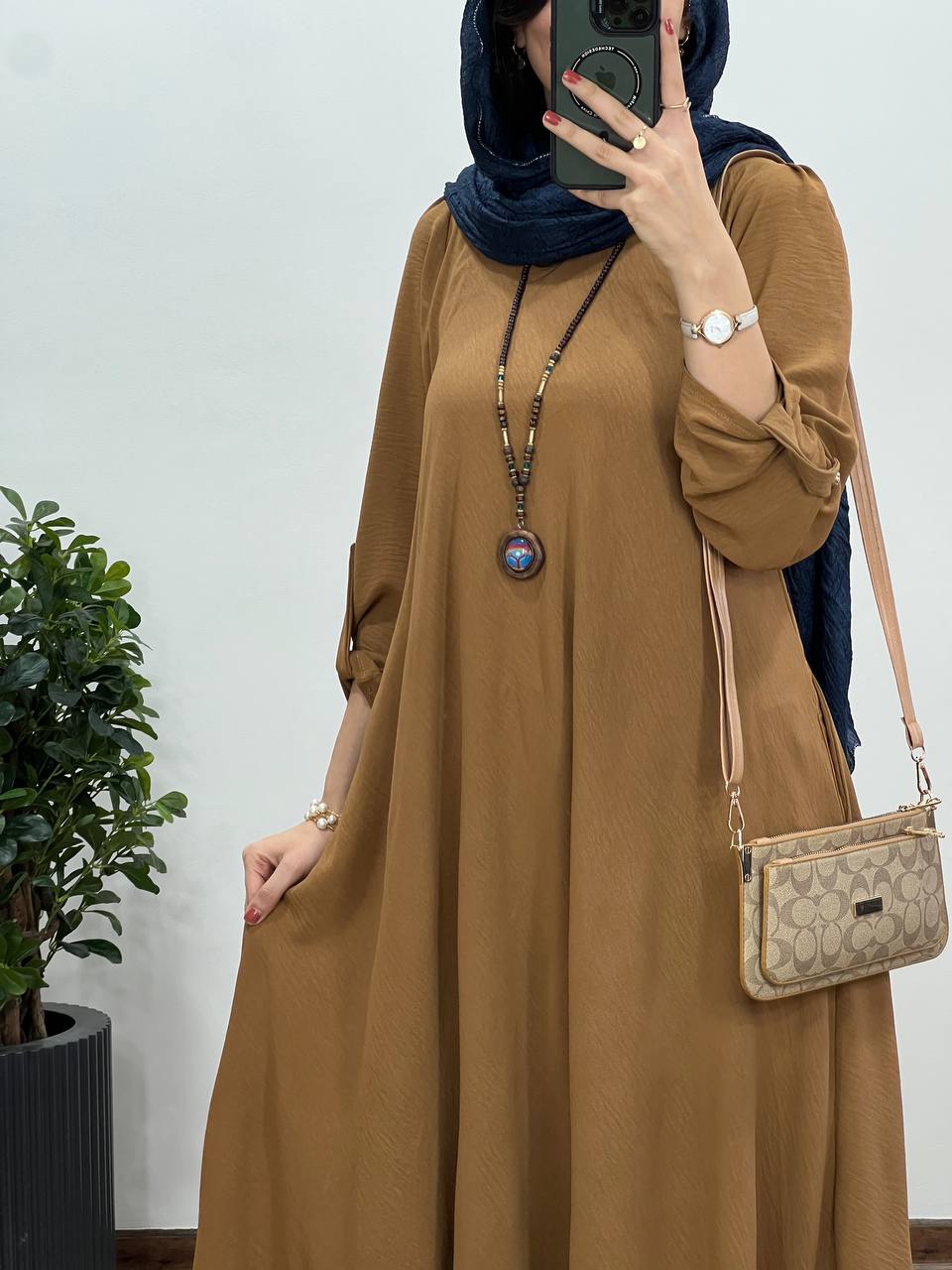 پیراهن مانتویی بلند دلفان 2
