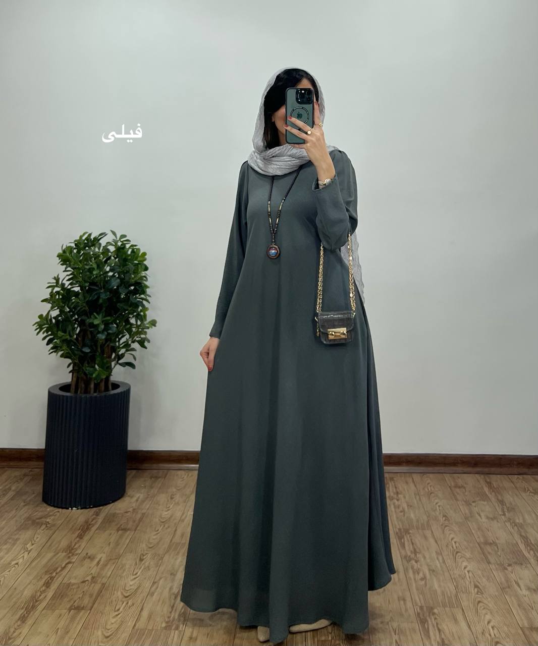 پیراهن مانتویی بلند دلفان 2