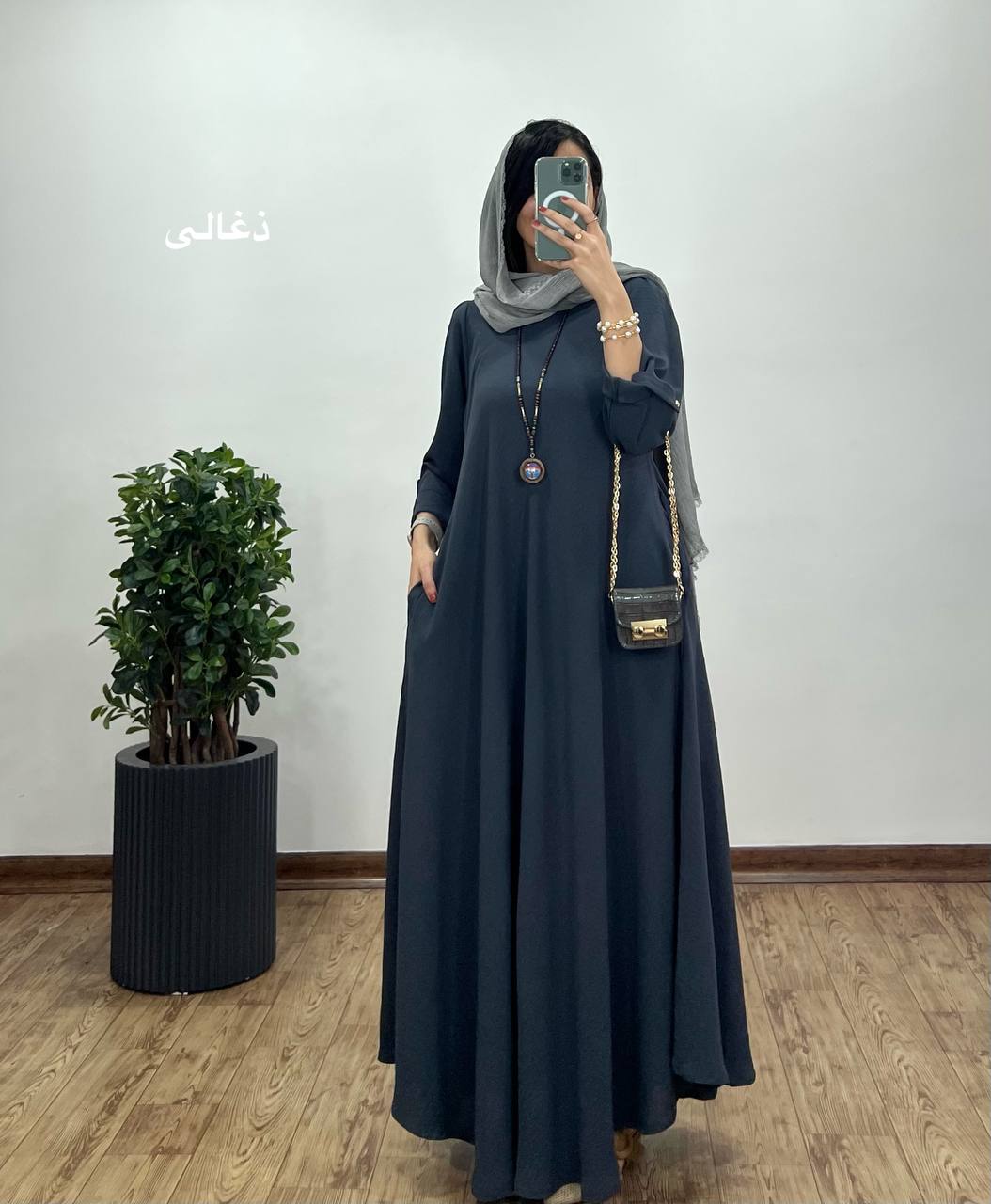 پیراهن مانتویی بلند دلفان 2
