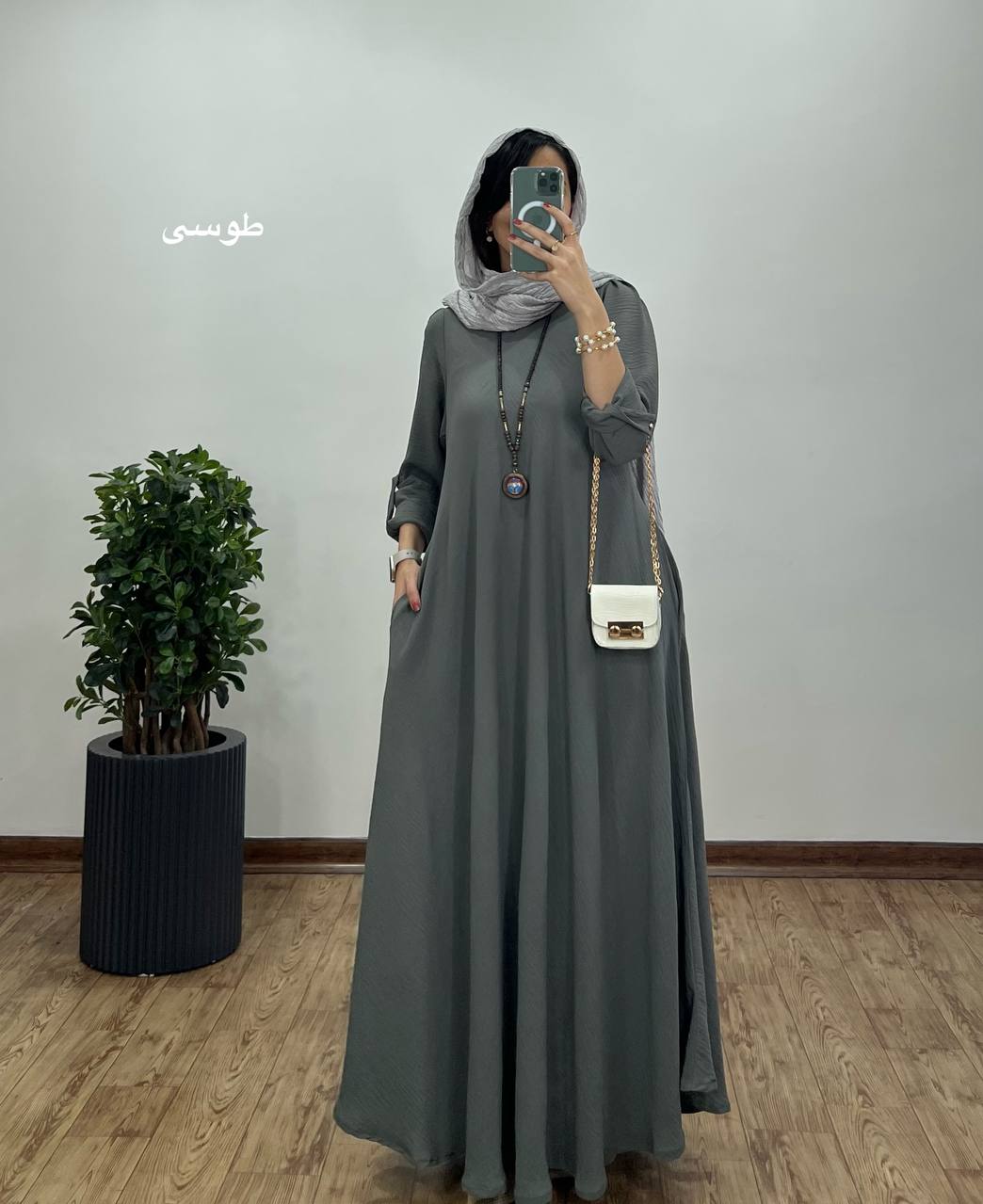پیراهن مانتویی بلند دلفان 2
