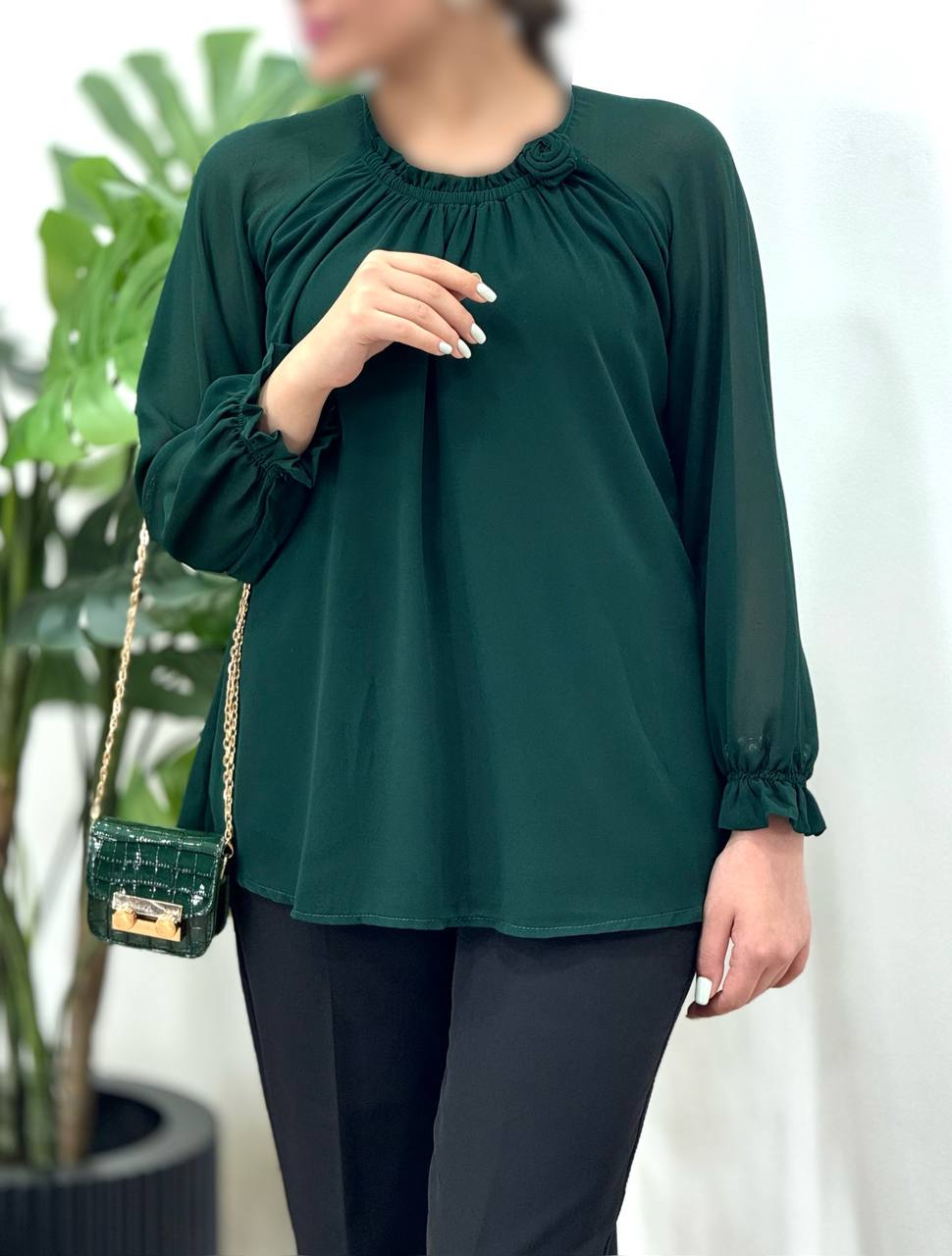 شومیز حریر مجلسی گل رز