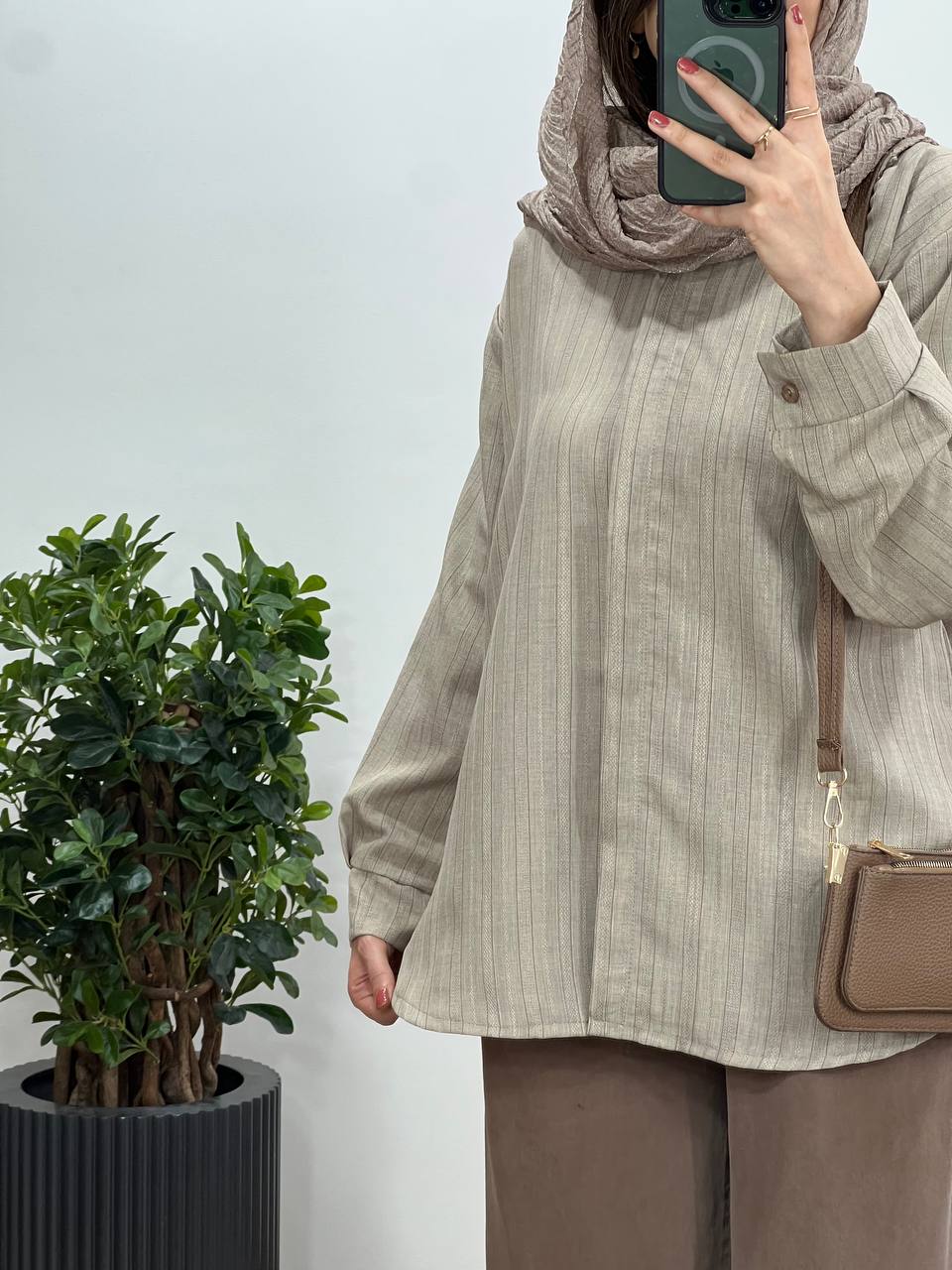 تونیک مانتویی دکمه مخفی جوانه