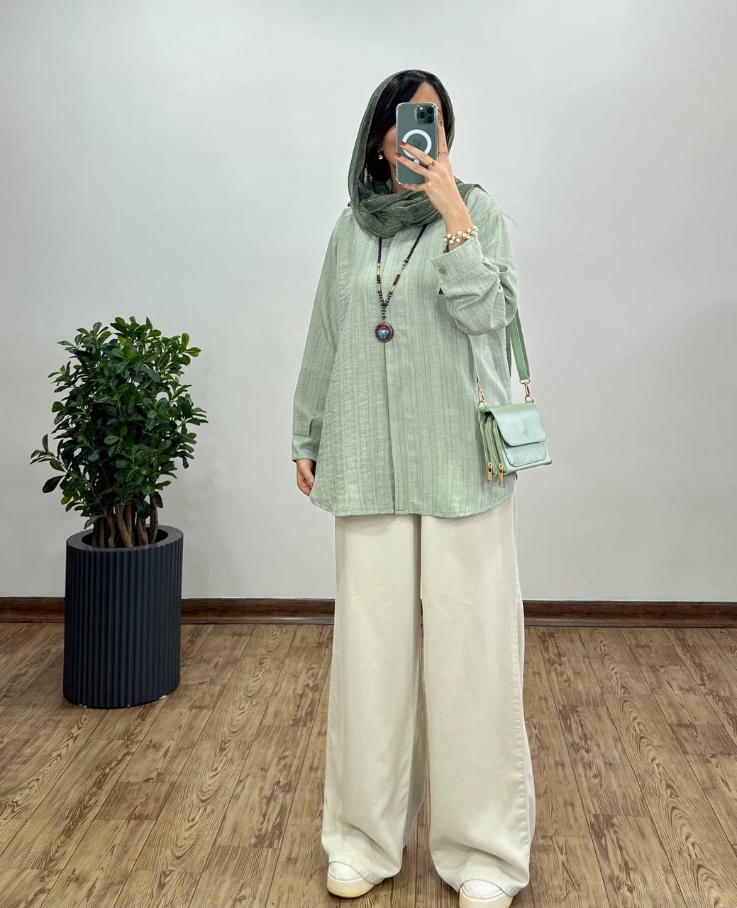 تونیک مانتویی دکمه مخفی جوانه