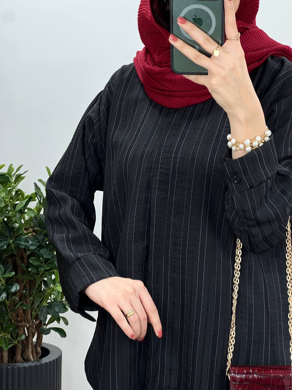 تونیک مانتویی دکمه مخفی جوانه