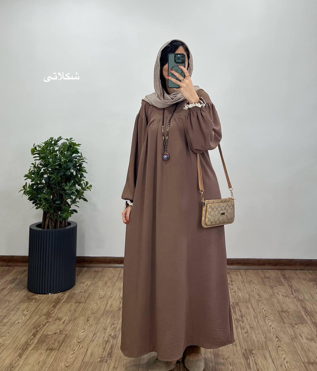 مانتو عبایی بلند رایلی 7 کد 3187
