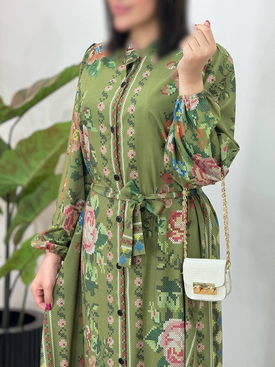 پیراهن بلند دکمه دار شرمیلا 3