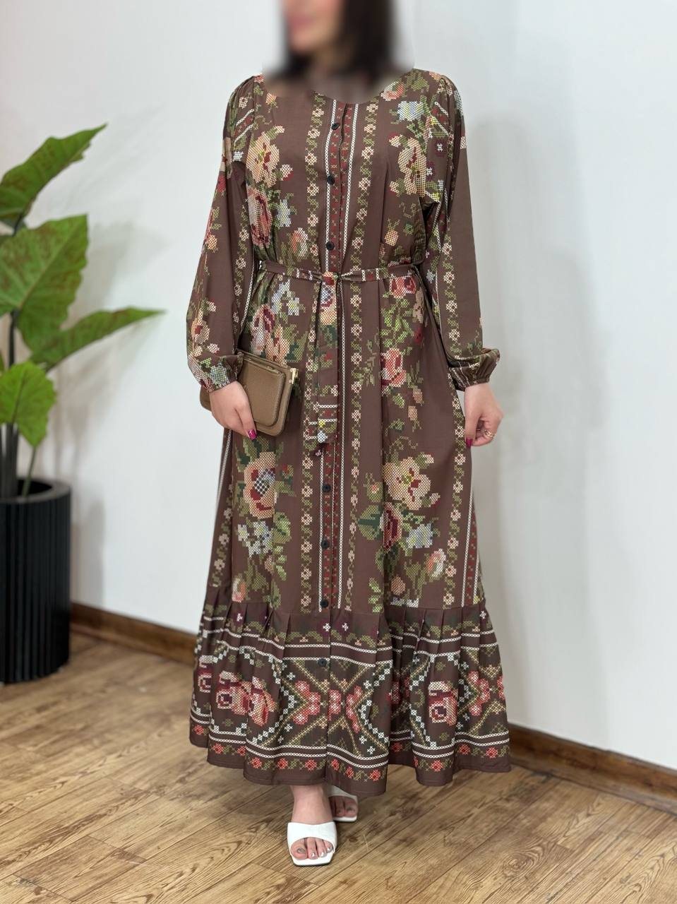 پیراهن بلند دکمه دار شرمیلا 3