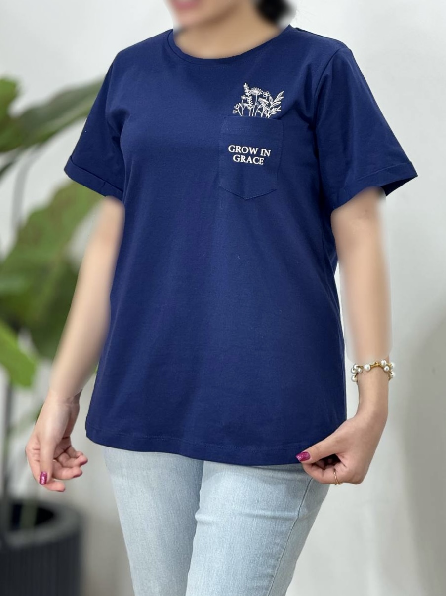 تیشرت زنانه گلدوزی گریس