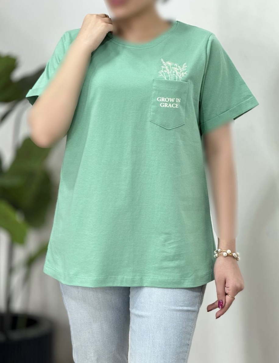 تیشرت زنانه گلدوزی گریس