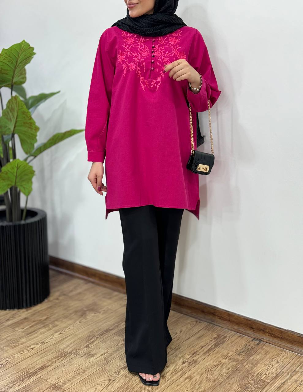 مانتو لینن گلدوزی هدیه